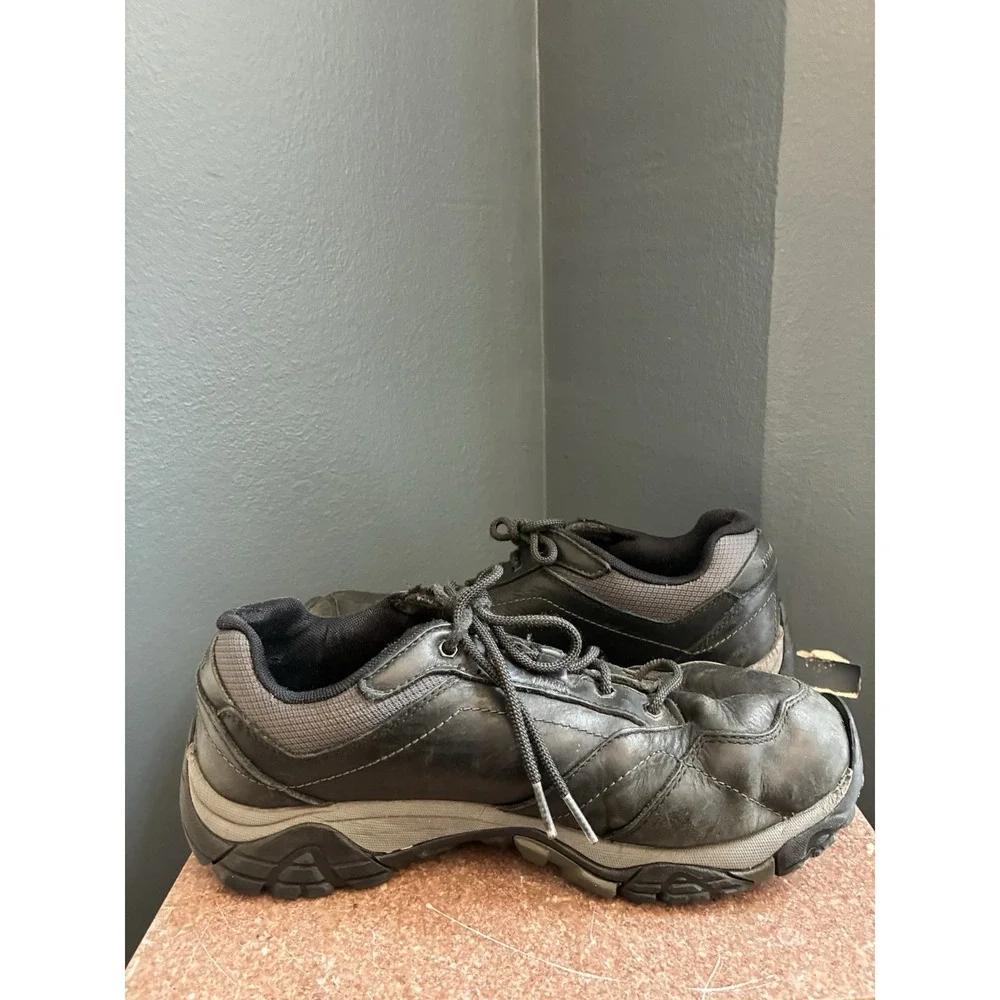 Merrell Moab Adventure Lace Waterproof Men's Black Leather Shoes Size 9W